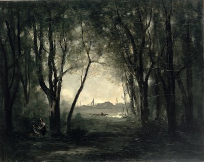 Landscape with a Lake, 1860-73 by Jean Baptiste Camille Corot